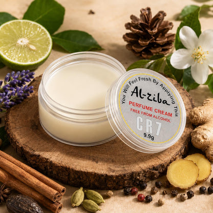 Al-Zeba Solid Perfume Cream, 9.9g, Alcohol-Free, Unisex Travel Fragrance, Compact Jar - front view