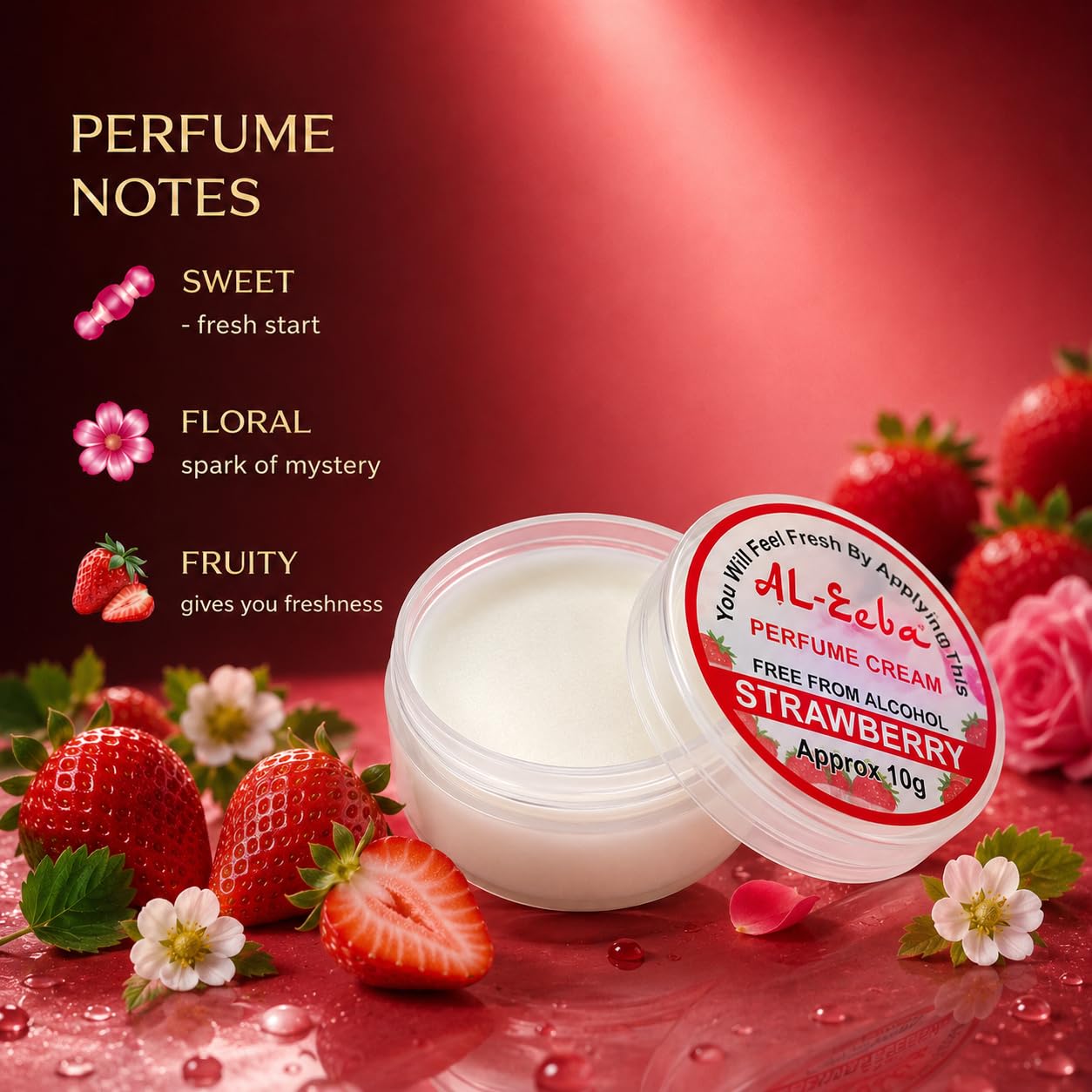 Al-Zeba Solid Perfume Cream, 9.9g, Alcohol-Free, Unisex Travel Fragrance, Compact Jar - front view (21)