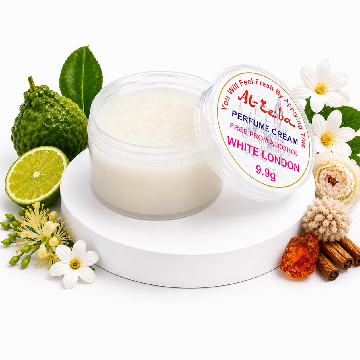 Al-Zeba Solid Perfume Cream, 9.9g, Alcohol-Free, Unisex Travel Fragrance, Compact Jar (28)