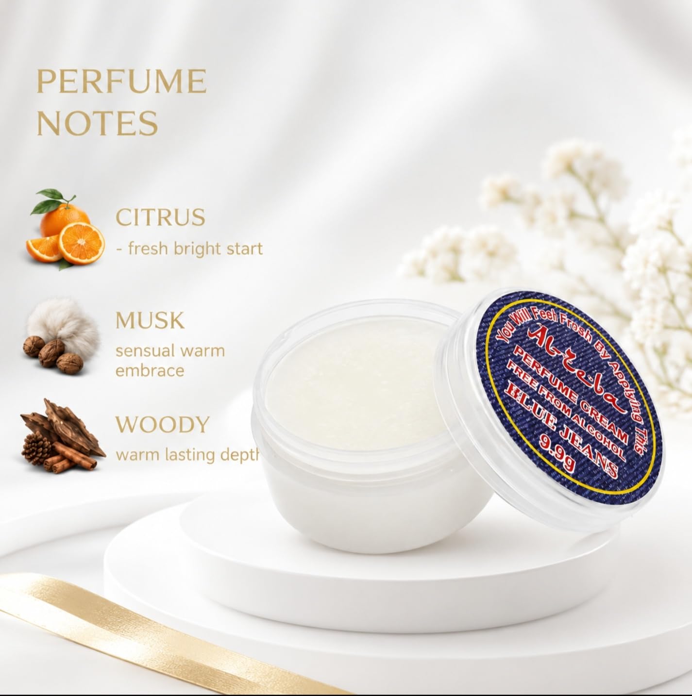 Al-Zeba Solid Perfume Cream, 9.9g, Alcohol-Free, Unisex Travel Fragrance, Compact Jar - front view (7)