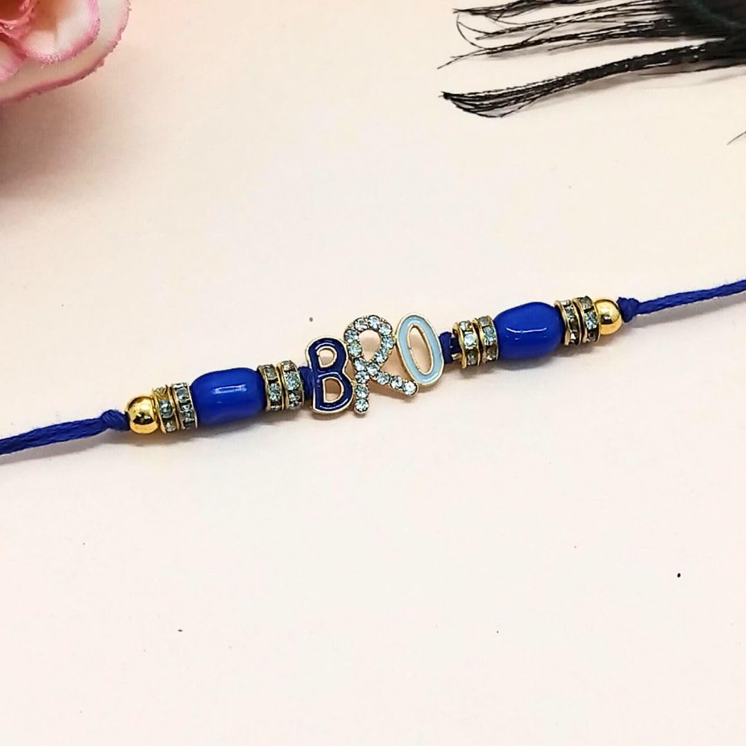 Alaukik Rakhi Bracelet Gift Set for Adults, Unisex Handmade Raksha Bandhan Bracelets with Zari and Stone Work - packaging