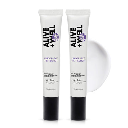 Alive & Well No Baggage Under Eye Cream Gel, 15ml, Vitamin K, Caffeine, Allantoin & Tripeptides, Dermatologist Formulated, Co