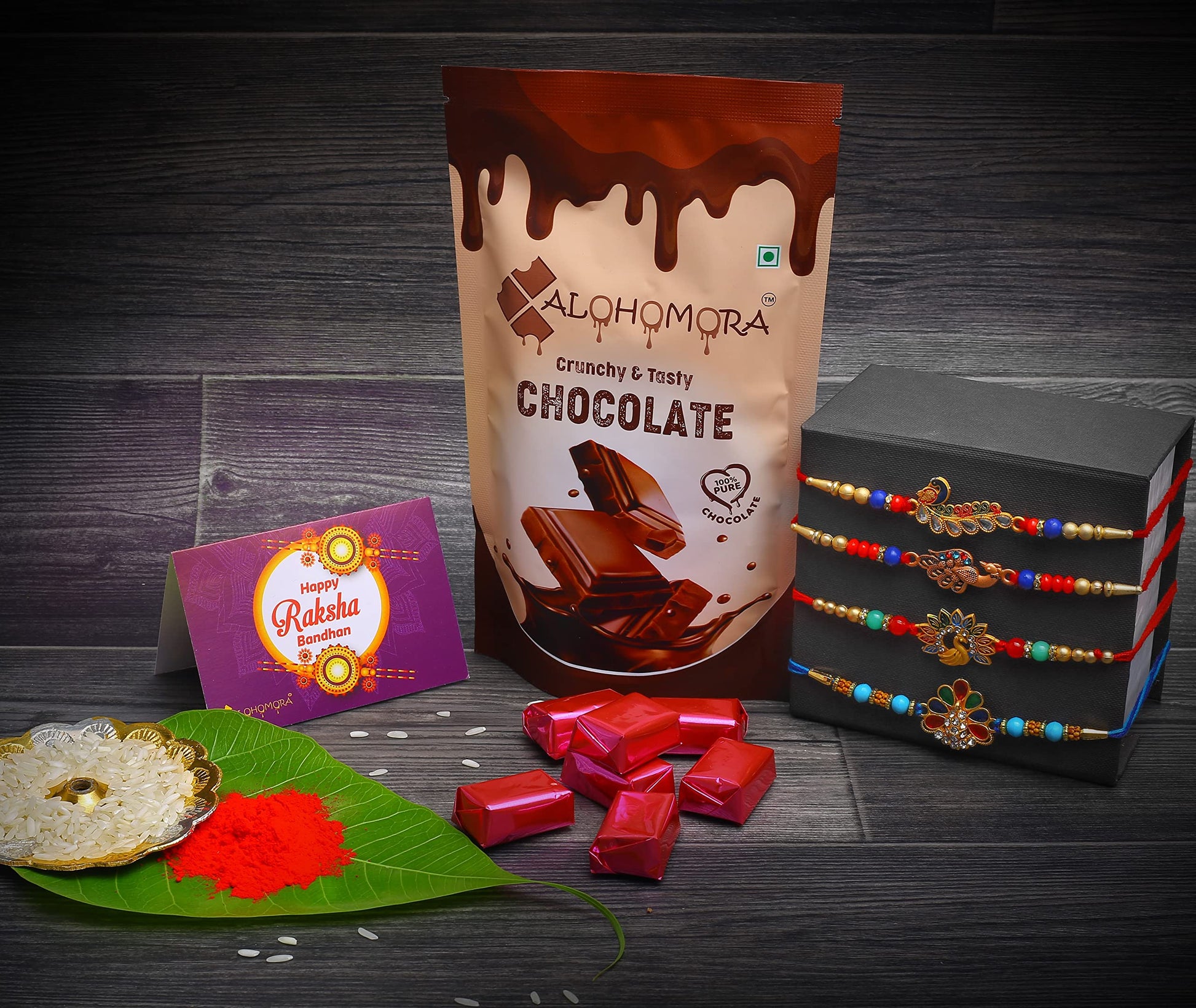 Alohomora Designer Peacock Rakhi For Rakshabandhan | Rakhi For Brother | Rakhi | Rakhi Combo | Set Of 4 Rakhi | Rakhi Gift | 