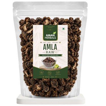 AMAN HERBALS Dry Amla, 200g, Natural Sun-Dried Indian Gooseberry Fruit