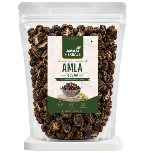 AMAN HERBALS Dry Amla, 200g, Natural Sun-Dried Indian Gooseberry Fruit