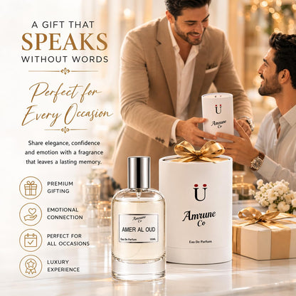 Amrune Co Eau de Parfum (EDP), 35% Fragrance Concentration, Adult Personal Fragrance - packaging
