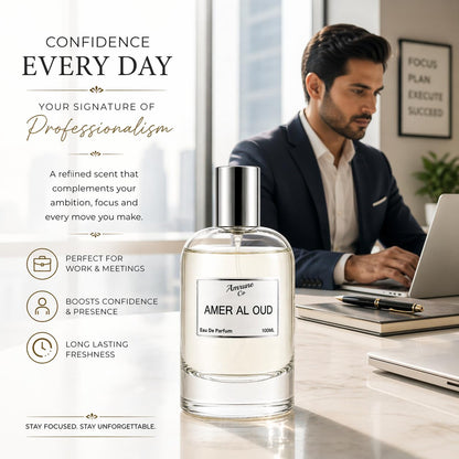 Amrune Co Eau de Parfum (EDP), 35% Fragrance Concentration, Adult Personal Fragrance - in use