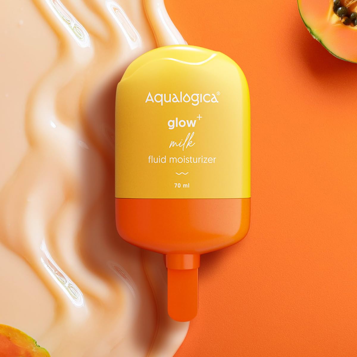 Aqualogica 5 Barrier+ Milk Fluid Moisturizer, 70ml, with Avocado & Ceramides, Fragrance-Free Light Texture - front view (10)
