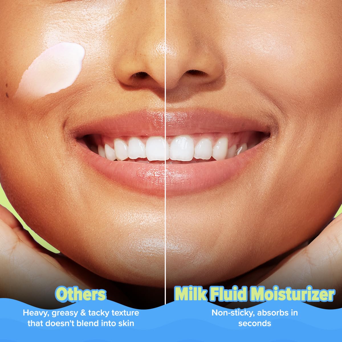 Aqualogica 5 Barrier+ Milk Fluid Moisturizer, 70ml, with Avocado & Ceramides, Fragrance-Free Light Texture - label detail