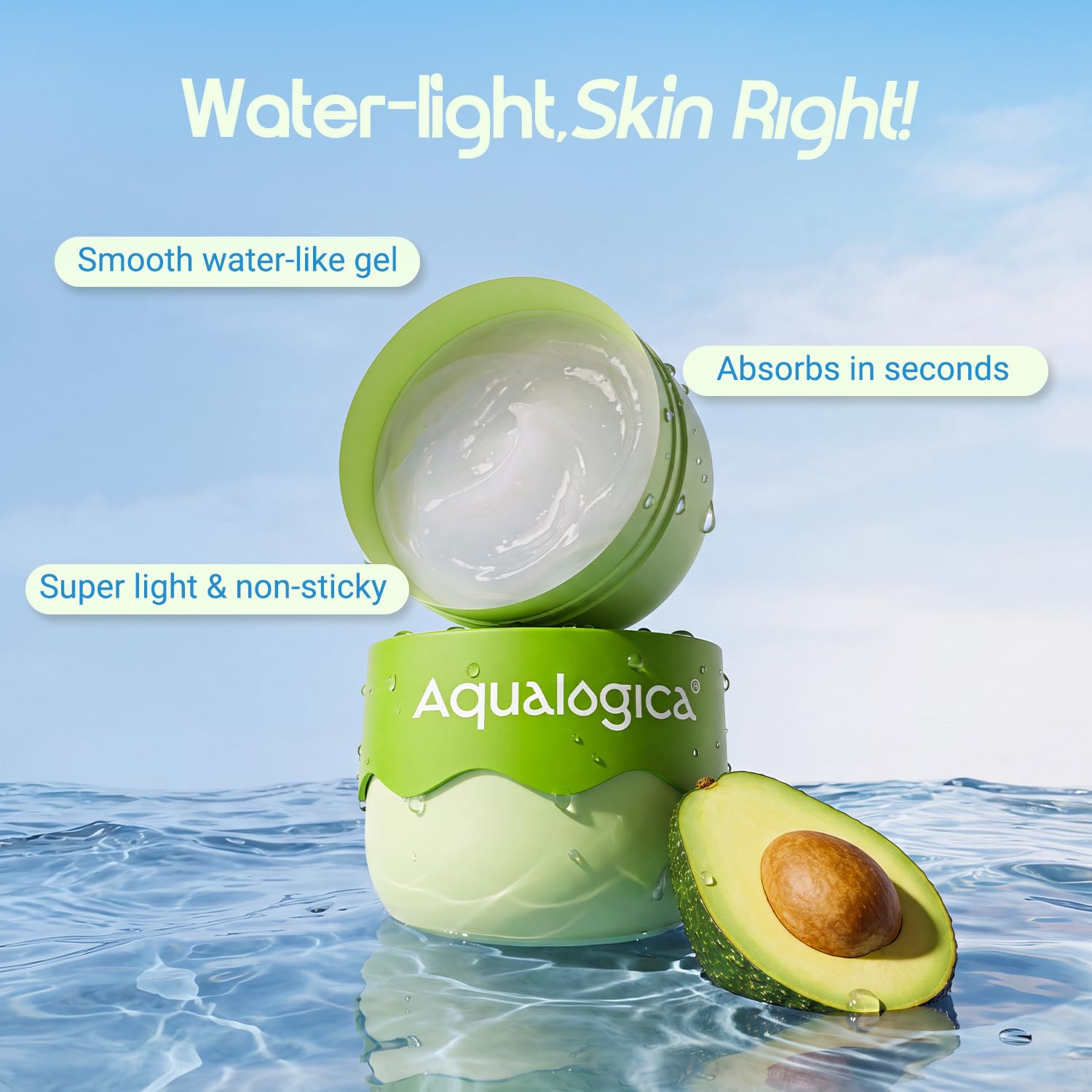 Aqualogica Barrier+ Hydra Melt Gel Moisturizer, 200g, Fluid Gel, Vegan, Unisex - packaging