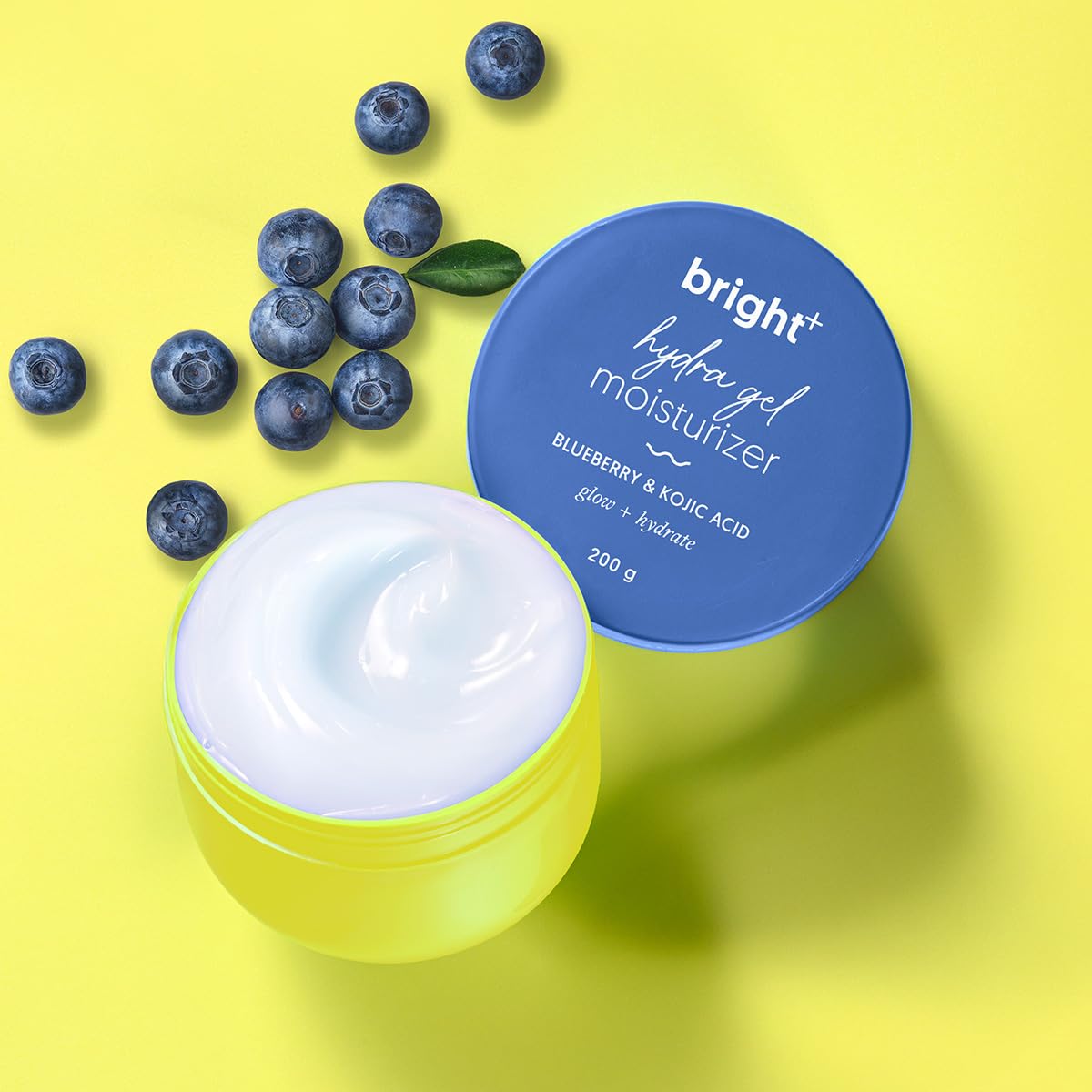 Aqualogica Bright+ Hydra Gel Moisturizer with Blueberry & Kojic Acid, 200g - front view