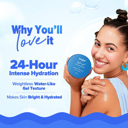 Aqualogica Bright+ Hydra Gel Moisturizer with Blueberry & Kojic Acid, 200g - back view