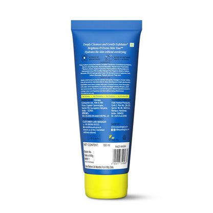 Aqualogica Bright+ Smoothie Face Wash, 100ml, with Blueberry, Kojic Acid, AHAs & BHAs, for All Skin Types - close-up detail