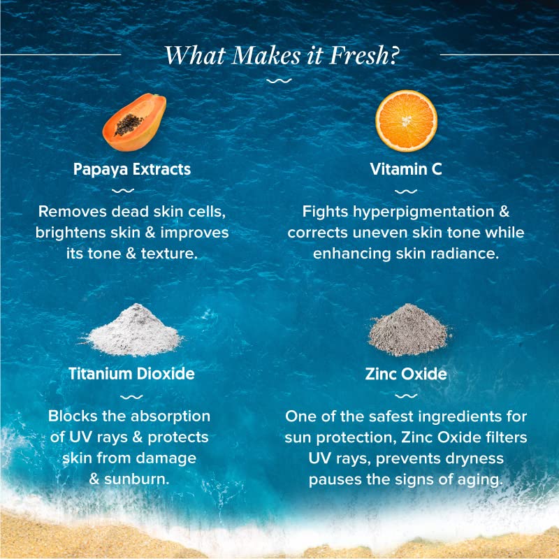 Aqualogica Fun In The Sun Duo SPF 50 Sunscreen 50g and Face Serum 30ml for All Skin Types, Vitamin C, Vegan PETA Certified - 