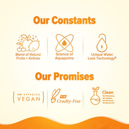 Aqualogica Glow+ 30X* Vitamin C Hydrating Essence Serum, 50ml, Papaya Extract, Hyaluronic Acid, Vegan - size and scale