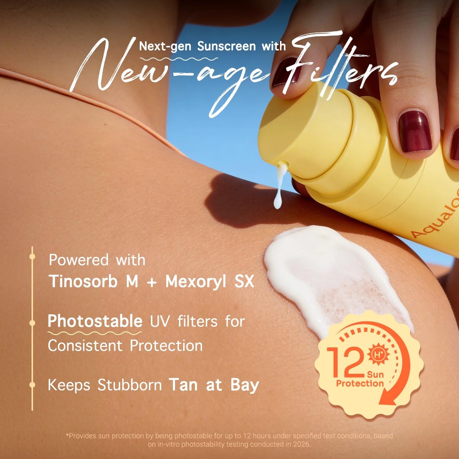 Aqualogica Glow+ Dewy Gel Sunscreen SPF 50+ PA++++, 50 g x 3 Pack, Fragrance-Free, Vegan - close-up detail