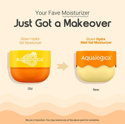 Aqualogica Glow+ Hydra Gel Moisturizer, 100g, Vitamin C & Papaya, Vegan, Cruelty-Free, Unisex - back view