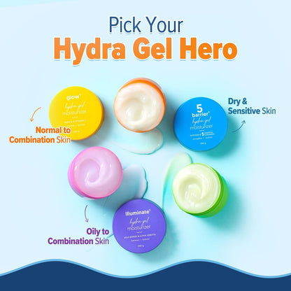Aqualogica Glow+ Hydra Gel Moisturizer with Vitamin C & Papaya, 200g x 2 Pack, Unisex Formula - label detail
