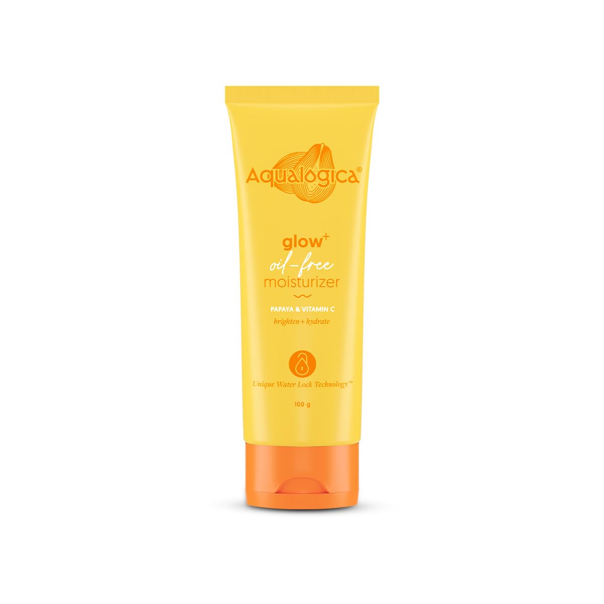 Aqualogica Glow+ Oil-Free Moisturizer, 100g, Gel-Based with Papaya, Vitamin C, Hyaluronic Acid