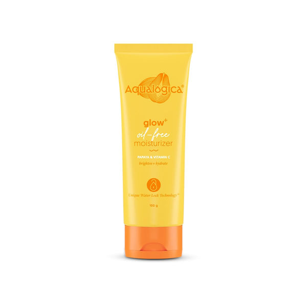Aqualogica Glow+ Oil-Free Moisturizer, 100g, Gel-Based with Papaya, Vitamin C, Hyaluronic Acid