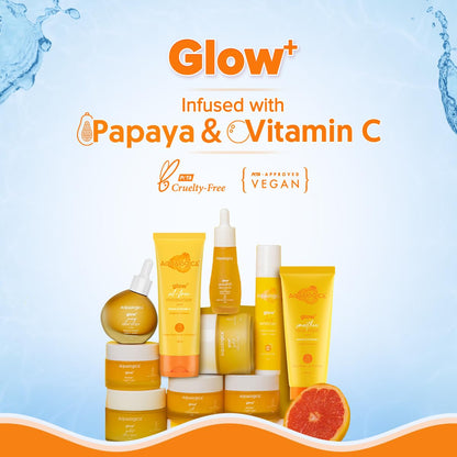 Aqualogica Glow+ Oil-Free Moisturizer, 100g, Gel-Based with Papaya, Vitamin C, Hyaluronic Acid - close-up detail