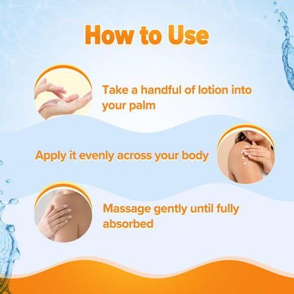 Aqualogica Glow+ Silky Body Lotion, 200 ml, Lightweight Non-Sticky Formula with Papaya, Vitamin C, Hyaluronic Acid, Shea Butt
