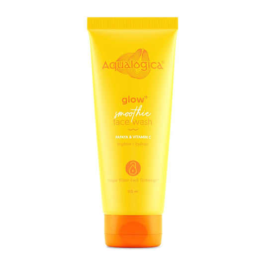 Aqualogica Glow+ Smoothie Face Wash with Vitamin C, Hyaluronic Acid & Papaya, 100ml, Vegan & Cruelty-Free, Unisex