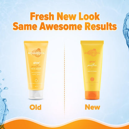 Aqualogica Glow+ Smoothie Face Wash with Vitamin C, Hyaluronic Acid & Papaya, 100ml, Vegan & Cruelty-Free, Unisex - ingredien