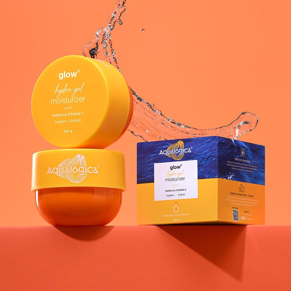 Aqualogica Hydra Glow Duo SPF 50+ PA++++ Dewy Sunscreen and Hyaluronic Acid Gel Moisturizer, 2-Piece Set, Adult - front view