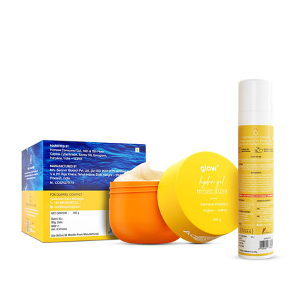 Aqualogica Hydra Glow Duo SPF 50+ PA++++ Dewy Sunscreen and Hyaluronic Acid Gel Moisturizer, 2-Piece Set, Adult - ingredients