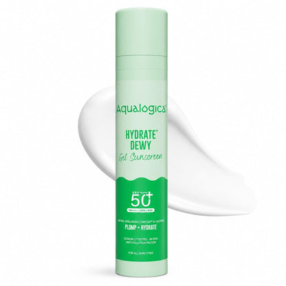 Aqualogica Hydrate+ Dewy Sunscreen SPF 50 PA+++ 50g Gel-Based Fragrance-Free Unisex