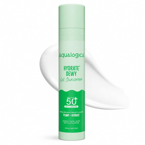 Aqualogica Hydrate+ Dewy Sunscreen SPF 50 PA+++ 50g Gel-Based Fragrance-Free Unisex
