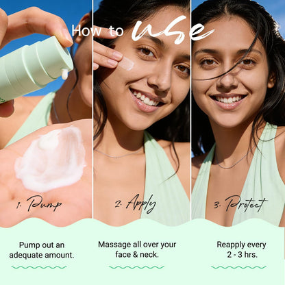 Aqualogica Hydrate+ Dewy Sunscreen SPF 50 PA+++ 50g Gel-Based Fragrance-Free Unisex - packaging