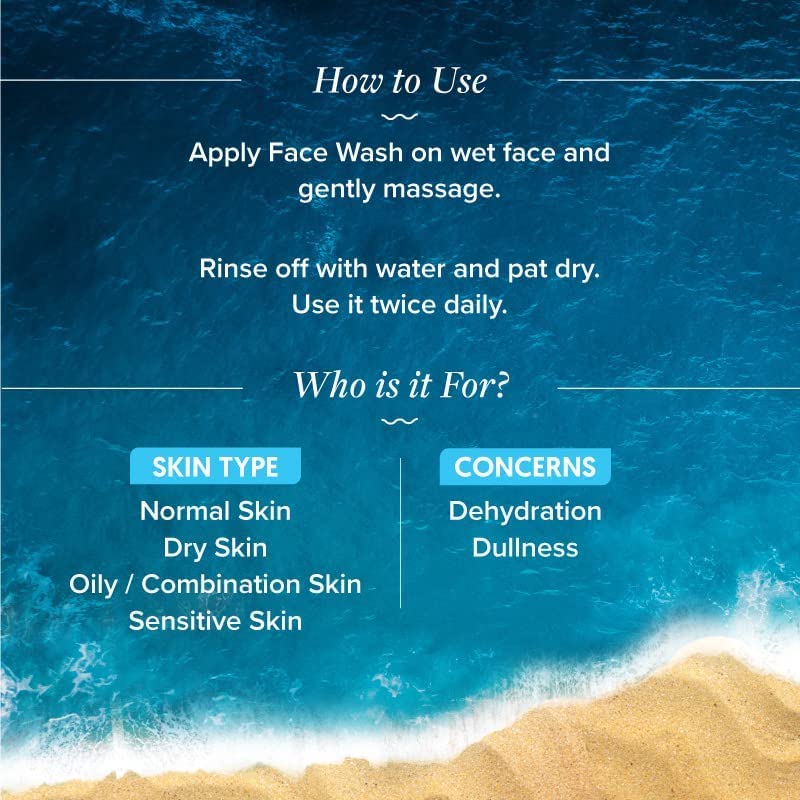 Aqualogica Hydrate+ Face Wash with Hyaluronic Acid & Coconut Water, 100ml, Foaming Gel Cleanser for Adult Unisex Use - label