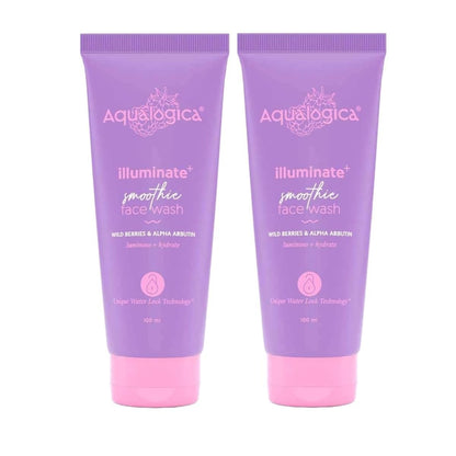 Aqualogica IIIuminate+ Smoothie Face Wash with Wild Berries and Alpha Arbutin, 100ml, Pack of 2