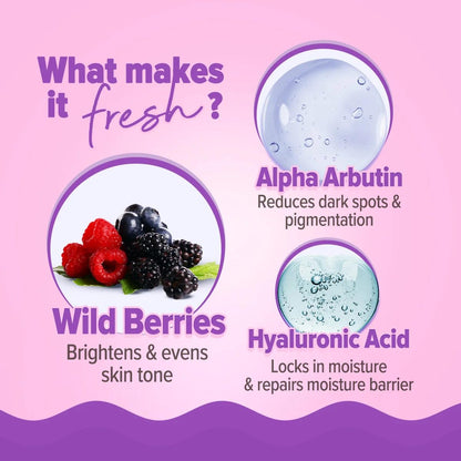 Aqualogica Illuminate+ Dewy Sunscreen SPF 50+ PA++++ APF with Wild Berries Alpha Arbutin, 80g, Pack of 2, Fragrance-Free - in
