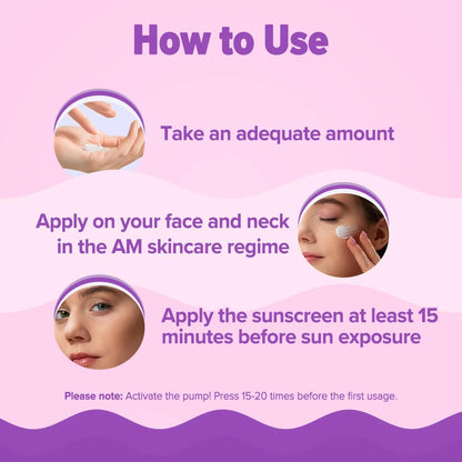 Aqualogica Illuminate+ Dewy Sunscreen SPF 50+ PA++++ APF with Wild Berries Alpha Arbutin, 80g, Pack of 2, Fragrance-Free - in