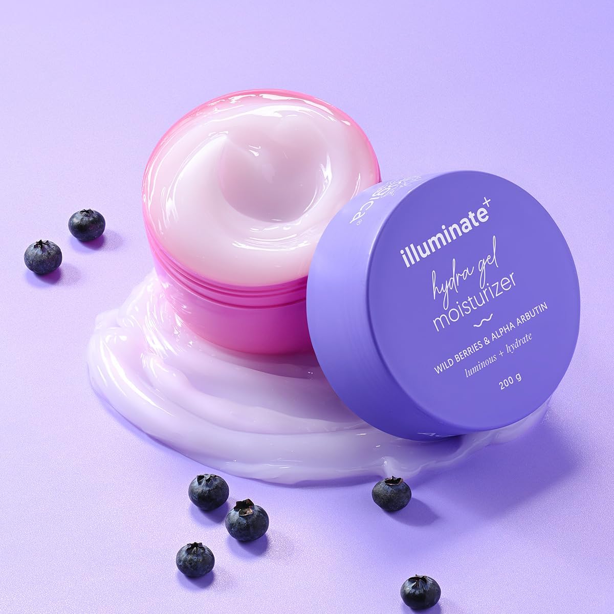 Aqualogica Illuminate + Hydra Gel Moisturizer with Wild Berries & Alpha Arbutin, 400g (Pack of 2) - back view