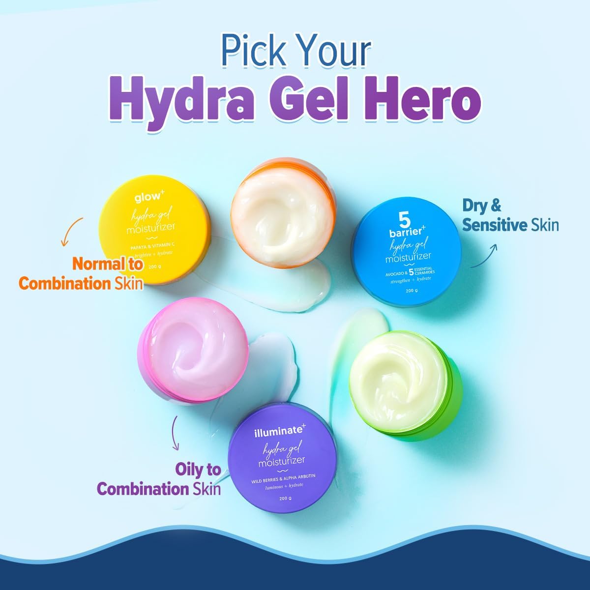 Aqualogica Illuminate + Hydra Gel Moisturizer with Wild Berries & Alpha Arbutin, 400g (Pack of 2) - label detail