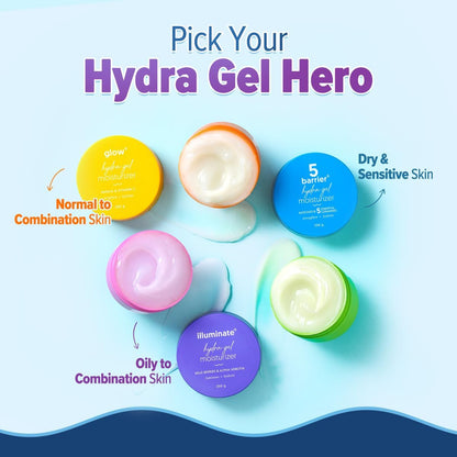 Aqualogica Illuminate + Hydra Gel Moisturizer with Wild Berries & Alpha Arbutin, 400g (Pack of 2) - label detail