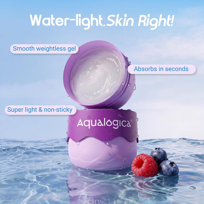 Aqualogica Illuminate + Hydra Melt Gel Moisturizer, 100g, Water-Light Formula for Oily to Combination Skin, Unisex - packagin
