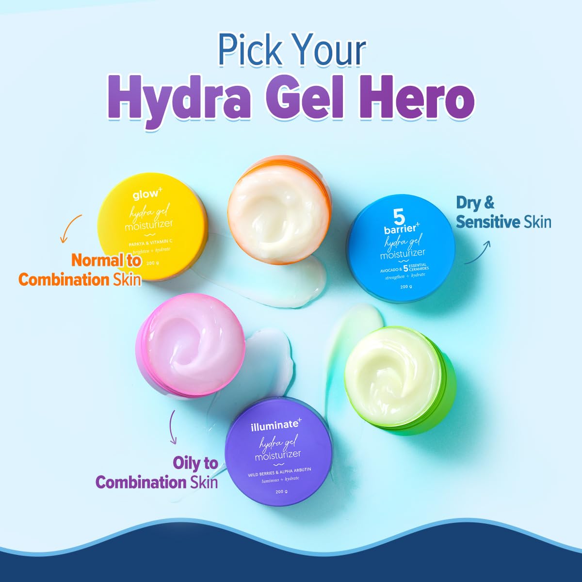 Aqualogica Illuminate + Hydra Melt Gel Moisturizer, 200g, Water-Light Texture for Oily to Combination Skin - size and scale