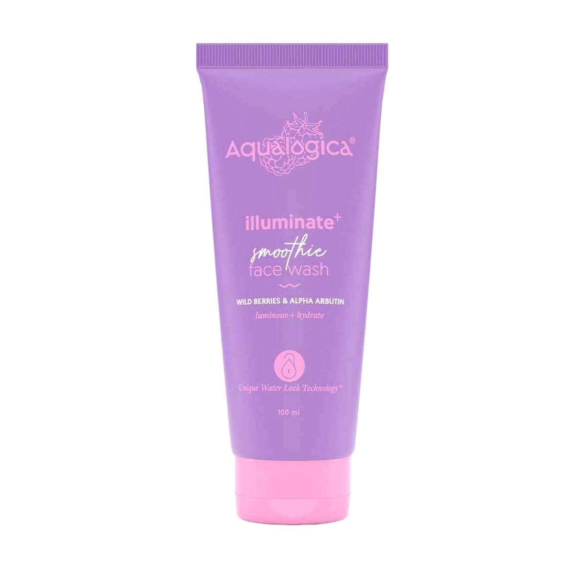 Aqualogica Illuminate+ Smoothie Face Wash with Wild Berries & Alpha Arbutin, 100ml