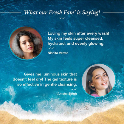 Aqualogica Illuminate+ Smoothie Face Wash with Wild Berries & Alpha Arbutin, 100ml - ingredients panel