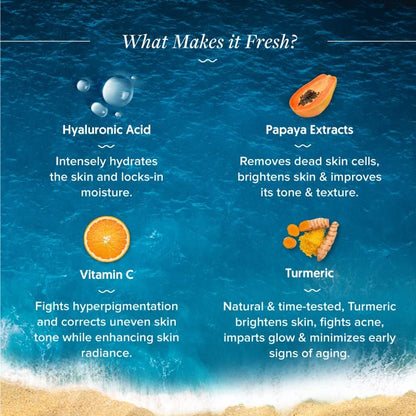 Aqualogica Own The Glow Duo Face Serum 30ml and Gel Moisturizer 50g, Vitamin C, Papaya, Hyaluronic Acid, Unisex - back view