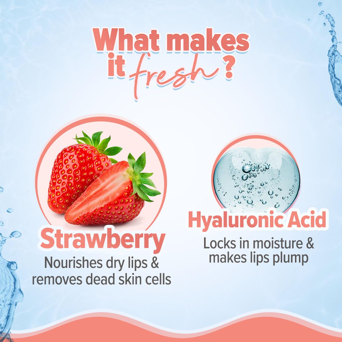 Aqualogica Plump+ Pouty Li-Ph Glossy, Peach Vanilla, 5ml, with Hyaluronic Acid & Strawberry, Vegan, PETA Certified - packagin