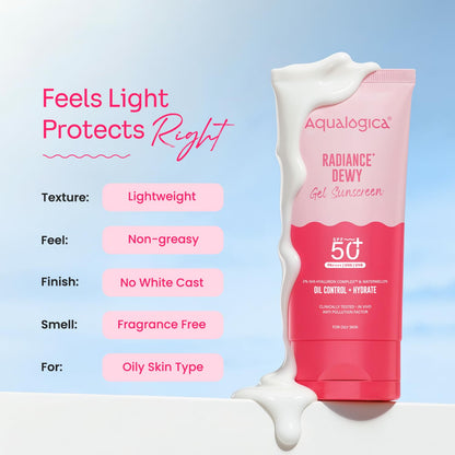 Aqualogica Radiance+ Dewy Gel Sunscreen SPF 50+ PA++++ In-Vivo Tested Fragrance-Free - ingredients panel (15)