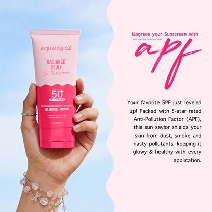 Aqualogica Radiance+ Dewy Gel Sunscreen SPF 50+ PA++++ In-Vivo Tested Fragrance-Free - in use (17)
