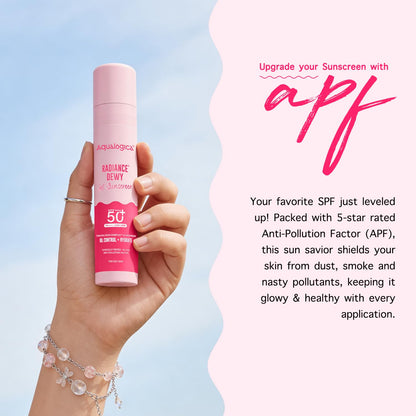 Aqualogica Radiance+ Dewy Gel Sunscreen SPF 50+ PA++++ In-Vivo Tested Fragrance-Free - size and scale