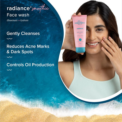 Aqualogica Radiance+ Smoothie Face Wash with Watermelon Extract & Niacinamide, 100ml - packaging